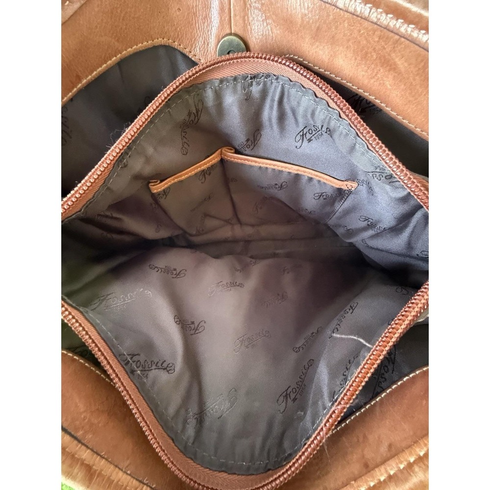 FOSSIL Handbag In Rust. GENUINE LEATHER - Picture 5 of 6